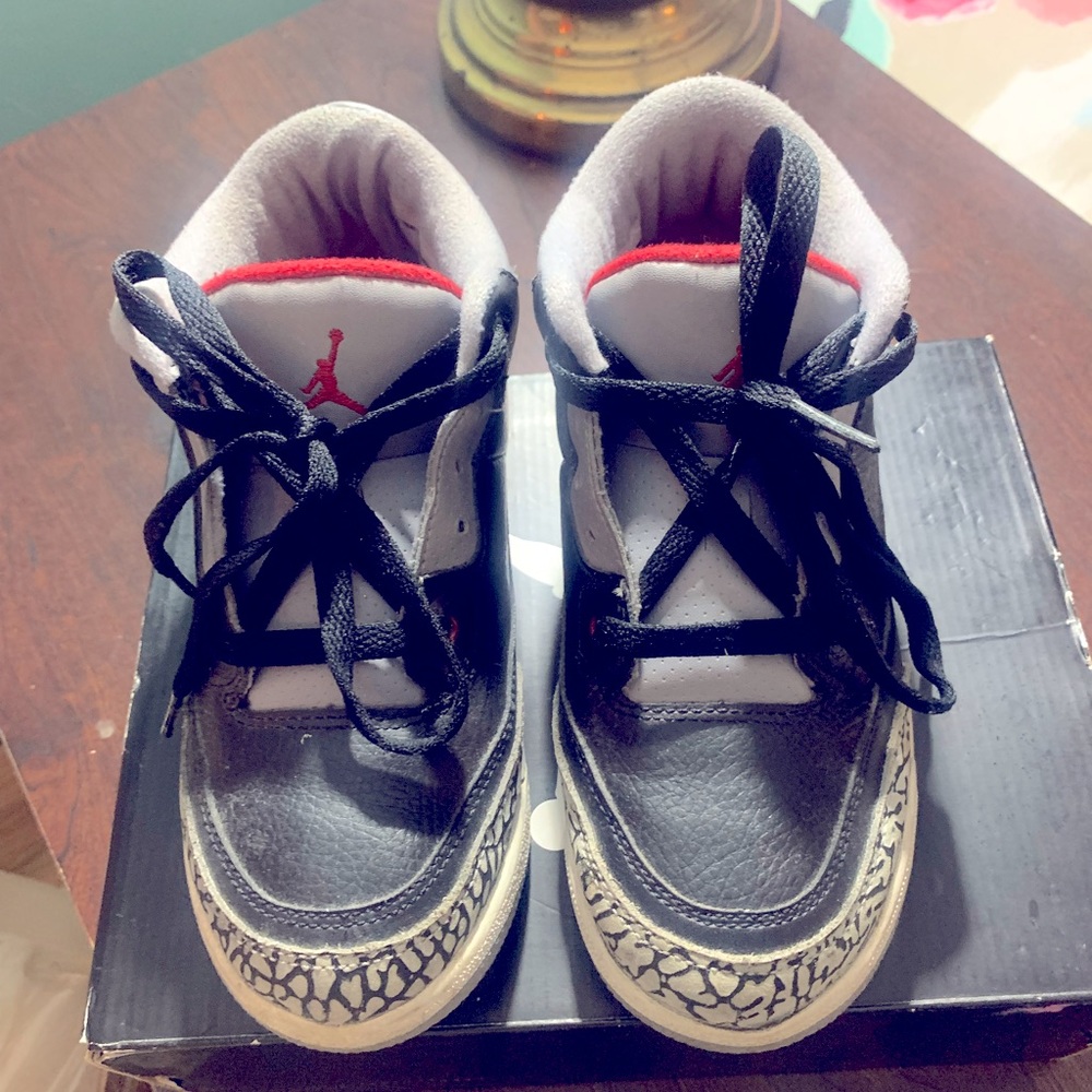 Kids and Women Size Jordan Cement 3’s